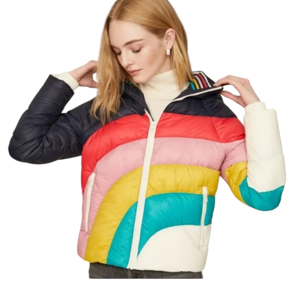 Euc Marine Layer Multicolor Puffer Jacket - image 1